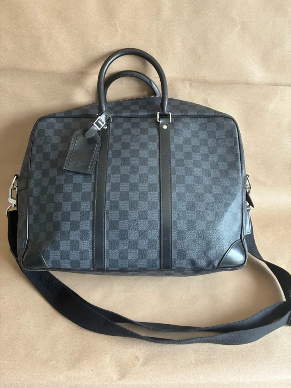 Louis Vuitton Damier Graphite Canvas Porte Documents Voyage GM Travel Bag